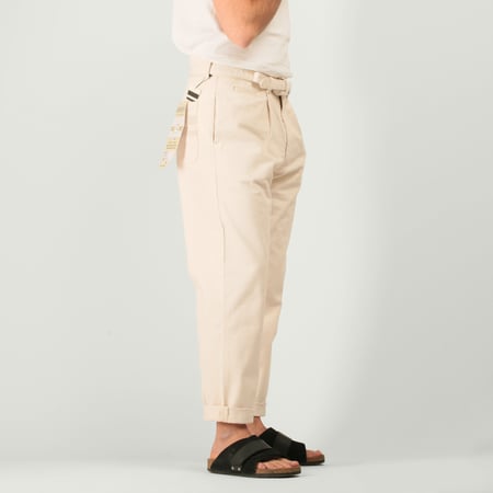 MOMOTARO X FLÂNEURS / FnM003 "Heavy Oxford" Original Fit Trousers Natural