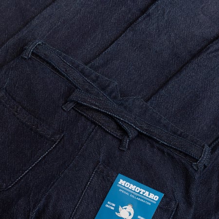 MOMOTARO X FLANEURS / FnM004 "Knit-Ish Denim" Original Fit Trousers Indigo