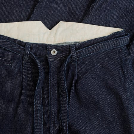 MOMOTARO X FLANEURS / FnM004 "Knit-Ish Denim" Original Fit Trousers Indigo