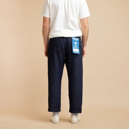 MOMOTARO X FLANEURS / FnM004 "Knit-Ish Denim" Original Fit Trousers Indigo