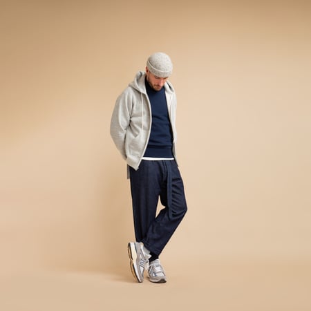 MOMOTARO X FLANEURS / FnM004 "Knit-Ish Denim" Original Fit Trousers Indigo