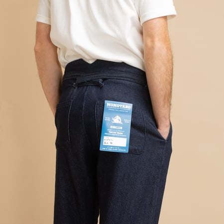 MOMOTARO X FLANEURS / FnM004 "Knit-Ish Denim" Original Fit Trousers Indigo