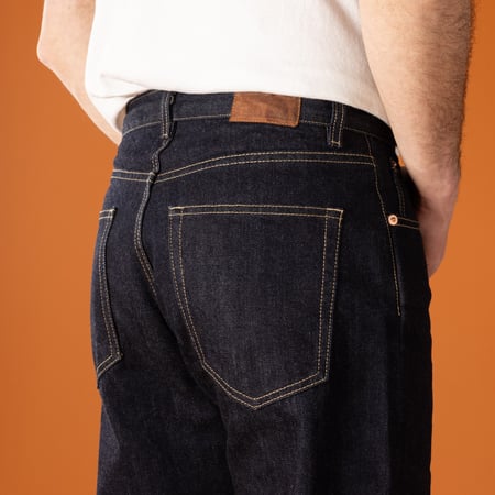 Back detail INFORMALE JE19 Selvedge Jeans Back detail INFORMALE JE19 Selvedge Jeans