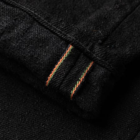 902CCD-BKBK 15oz High Rise Relaxed Tapered Crushed Concrete Black Denim