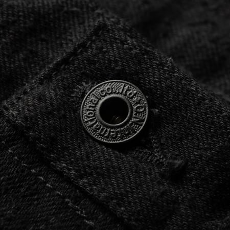 902CCD-BKBK 15oz High Rise Relaxed Tapered Crushed Concrete Black Denim