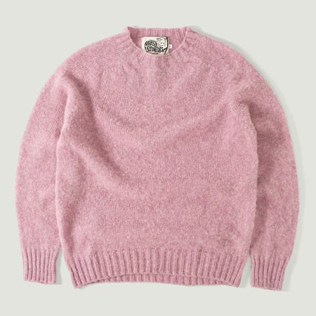 image vignette Pull Harley Of Scotland X Flâneurs Shaggy Crew Neck Sweater Pink Lavender image vignette Pull Harley Of Scotland X Flâneurs Shaggy Crew Neck Sweater Pink Lavender