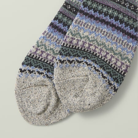 Image-Flâneurs_ROTOTO / Nordic Pattern Socks Dark Gray_detail-2 Image-Flâneurs_ROTOTO / Nordic Pattern Socks Dark Gray_detail-2