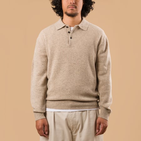 Nep Knit 9G Polo Beige