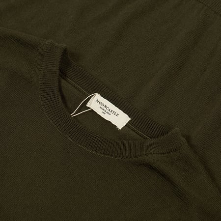 12G Wool Crew Neck Dark Olive