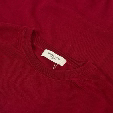 col flâneursMOONCASTLE 12G Wool Crew Neck burgundy col flâneursMOONCASTLE 12G Wool Crew Neck burgundy
