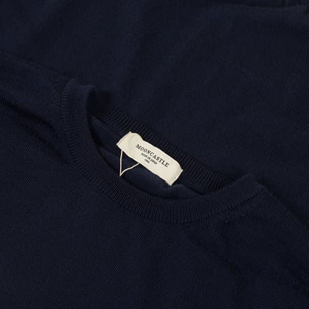 col flâneursMOONCASTLE 12G Wool Crew Neck navy col flâneursMOONCASTLE 12G Wool Crew Neck navy