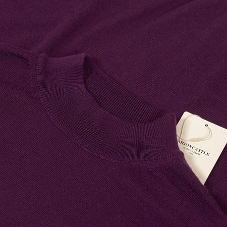 col flâneursMOONCASTLE 12G Wool Crew Neck prune col flâneursMOONCASTLE 12G Wool Crew Neck prune