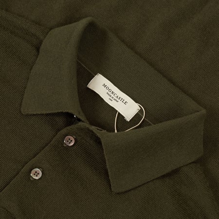 col flâneursMOONCASTLE 12G Wool Polo Neck dark olive col flâneursMOONCASTLE 12G Wool Polo Neck dark olive