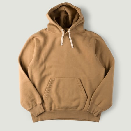 Raised Back Khaki Pullover Sweat Hoodie