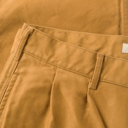 image flâneurs FOB FACTORY F0543 Moleskin Trousers Khaki détail image flâneurs FOB FACTORY F0543 Moleskin Trousers Khaki détail
