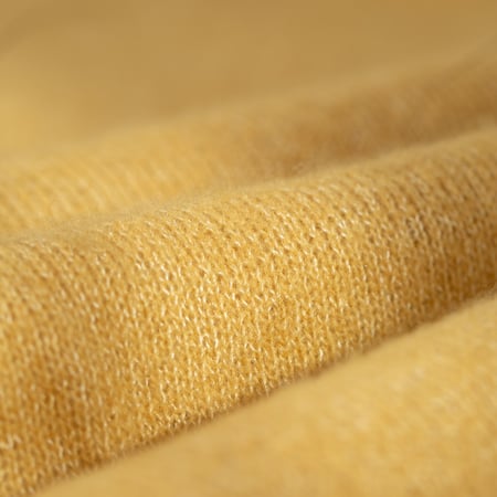Image-Flâneurs_BEAMS PLUS / Knit Polo 9G Wool Silk Shaggy Yarn Gold_détail Image-Flâneurs_BEAMS PLUS / Knit Polo 9G Wool Silk Shaggy Yarn Gold_détail