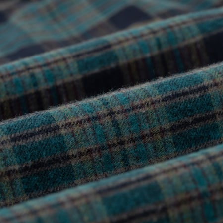 Image-Flâneurs_BEAMS PLUS / BD Classic Fit Indian Flannel Plaid Over Dye Blue_detail Image-Flâneurs_BEAMS PLUS / BD Classic Fit Indian Flannel Plaid Over Dye Blue_detail