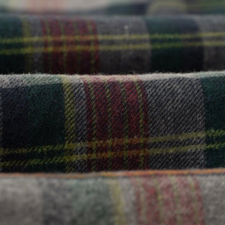 Image-Flâneurs_BEAMS PLUS / BD Classic Fit Indian Flannel Plaid Over Dye Green_detail Image-Flâneurs_BEAMS PLUS / BD Classic Fit Indian Flannel Plaid Over Dye Green_detail