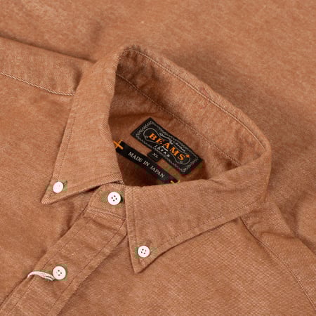 Image-Flâneurs_BEAMS PLUS / BD Flannel Solid Brown_detail Image-Flâneurs_BEAMS PLUS / BD Flannel Solid Brown_detail