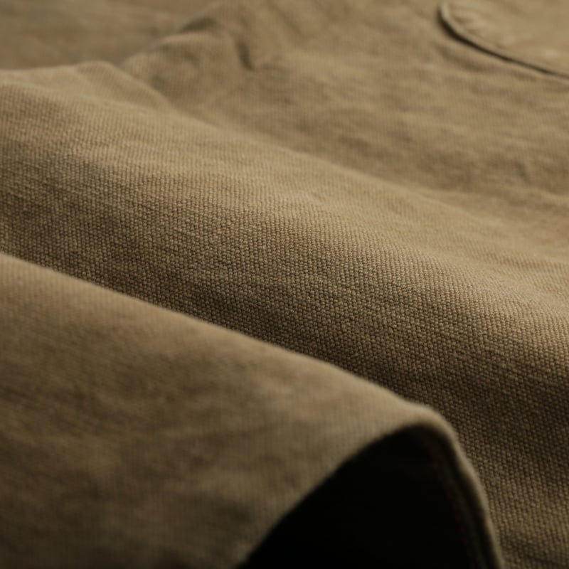 MOMOTARO X FLÂNEURS / FnM003 "Heavy Oxford" Original Fit Trousers in OD Green