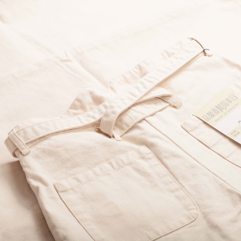 MOMOTARO X FLÂNEURS / FnM003 "Heavy Oxford" Original Fit Trousers Natural