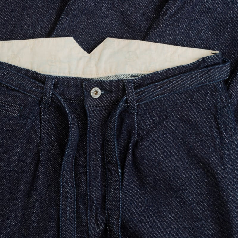 MOMOTARO X FLANEURS / FnM004 "Knit-Ish Denim" Original Fit Trousers Indigo