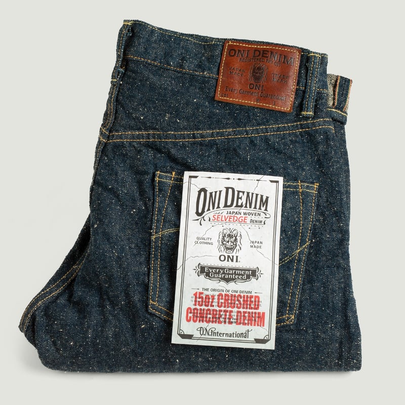 ONI DENIM 902 CCD 15oz High-Rise Relaxed Tapered Kabuki Crushed Concrete Denim ONI DENIM 902 CCD 15oz High-Rise Relaxed Tapered Kabuki Crushed Concrete Denim