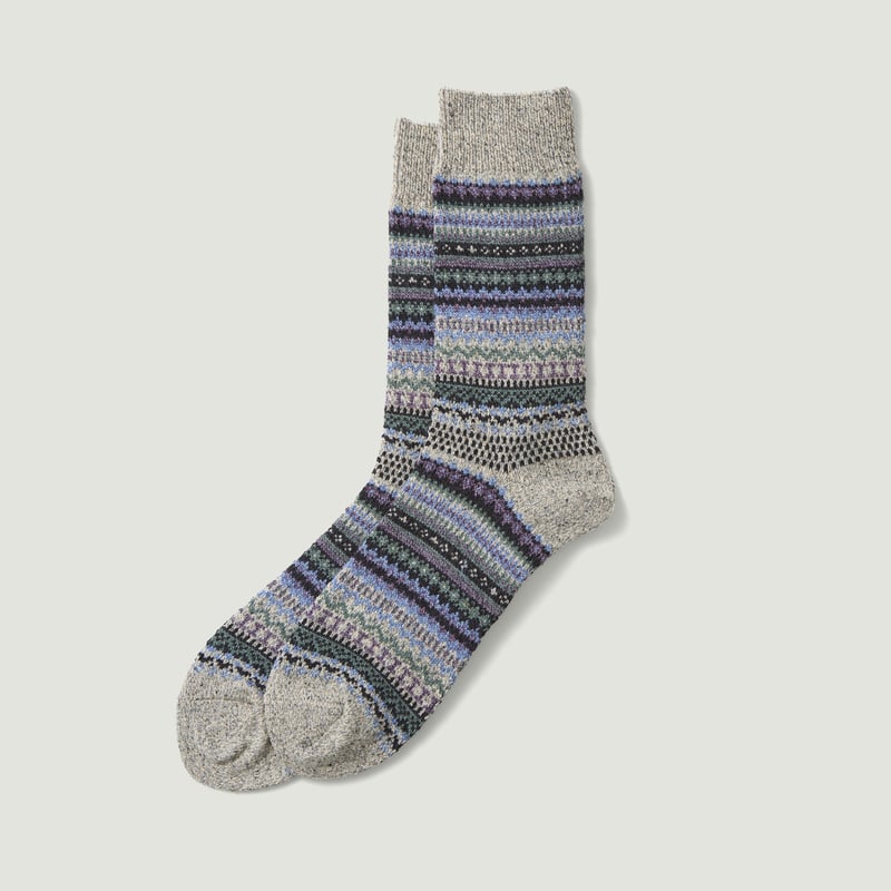 Image-Flâneurs_ROTOTO / Nordic Pattern Socks Dark Gray_Vignette Image-Flâneurs_ROTOTO / Nordic Pattern Socks Dark Gray_Vignette