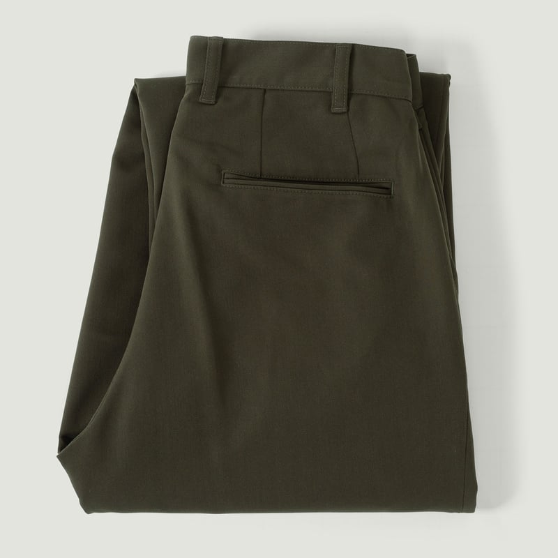 2 Pleats Trousers PE Twill Green