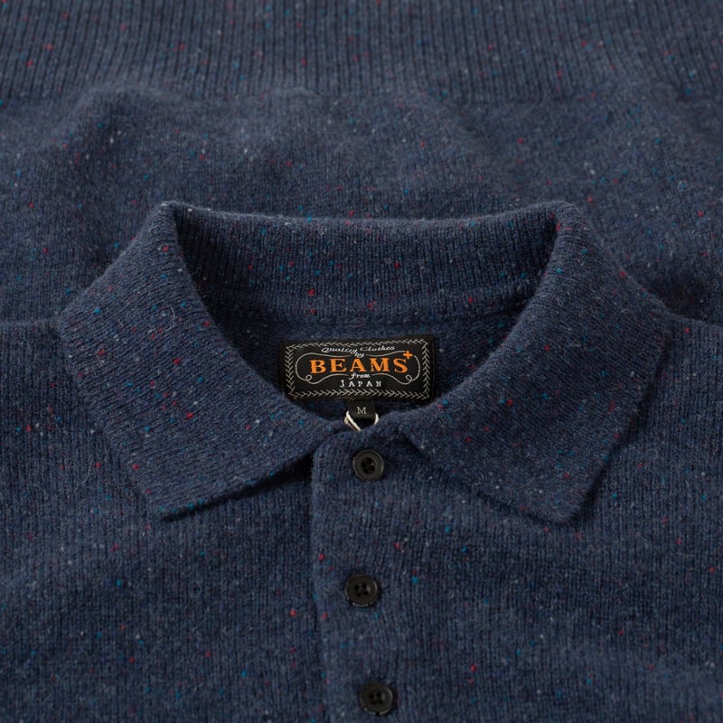 Nep Knit 9G Polo Navy