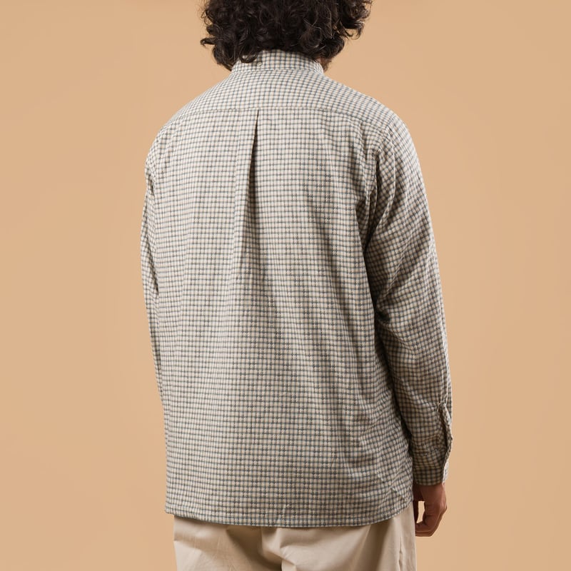 image flâneurs BEAMS PLUS  Open B.D Dobby White Plaid dos image flâneurs BEAMS PLUS  Open B.D Dobby White Plaid dos