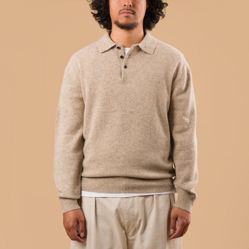 Nep Knit 9G Polo Beige