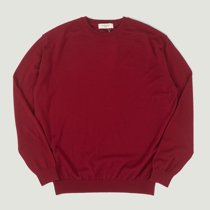 vignette flâneursMOONCASTLE 12G Wool Crew Neck burgundy vignette flâneursMOONCASTLE 12G Wool Crew Neck burgundy