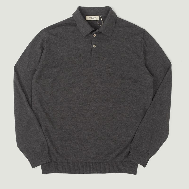 vignette flâneursMOONCASTLE 12G Wool Polo Neck gray vignette flâneursMOONCASTLE 12G Wool Polo Neck gray