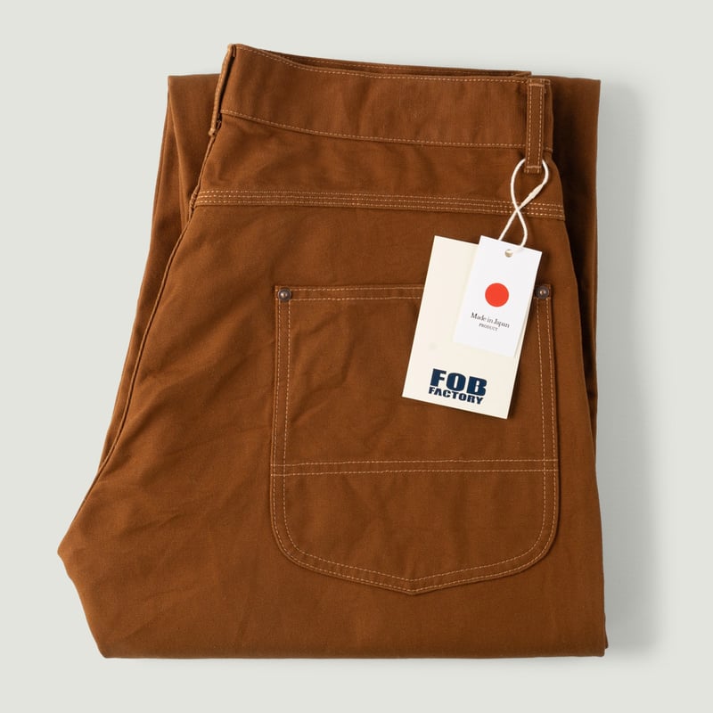 image flâneurs FOB FACTORY F0530 Cotton Duck Work Pants Brown Vignette image flâneurs FOB FACTORY F0530 Cotton Duck Work Pants Brown Vignette