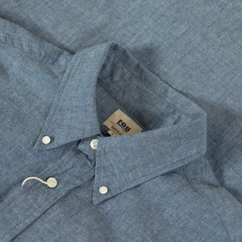 Image-Flâneurs_FOB FACTORY / F3501 Chambray B.D. Shirt_Detail Image-Flâneurs_FOB FACTORY / F3501 Chambray B.D. Shirt_Detail