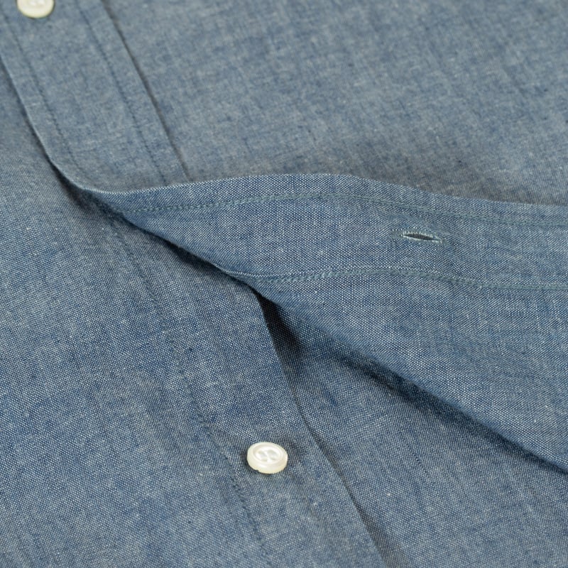 Image-Flâneurs_FOB FACTORY / F3501 Chambray B.D. Shirt_Detail-1 Image-Flâneurs_FOB FACTORY / F3501 Chambray B.D. Shirt_Detail-1
