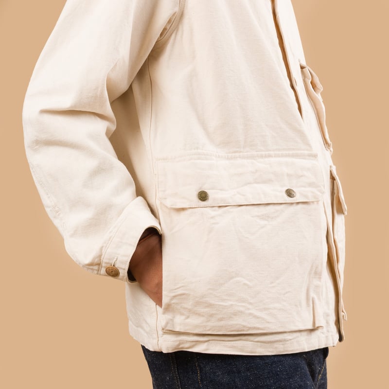 Image-Flâneurs_FOB FACTORY / F2458 Duck Hunting Jacket Ecru-detail Image-Flâneurs_FOB FACTORY / F2458 Duck Hunting Jacket Ecru-detail
