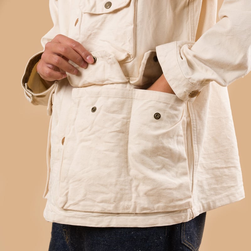 Image-Flâneurs_FOB FACTORY / F2458 Duck Hunting Jacket Ecru-detail Image-Flâneurs_FOB FACTORY / F2458 Duck Hunting Jacket Ecru-detail