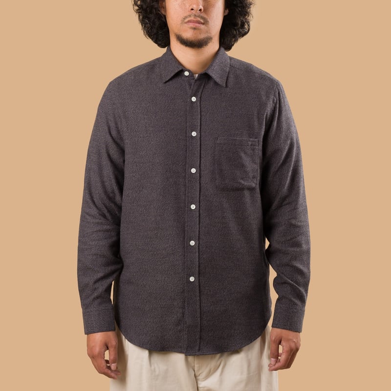 Chemise en coton PORTUGUESE FLANNEL Teca Shirt couleur Grey Chemise en coton PORTUGUESE FLANNEL Teca Shirt couleur Grey