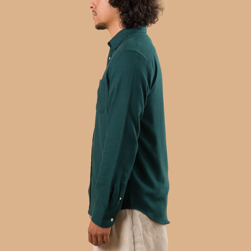 Chemise en coton PORTUGUESE FLANNEL  Teca Shirt couleur Green Chemise en coton PORTUGUESE FLANNEL  Teca Shirt couleur Green