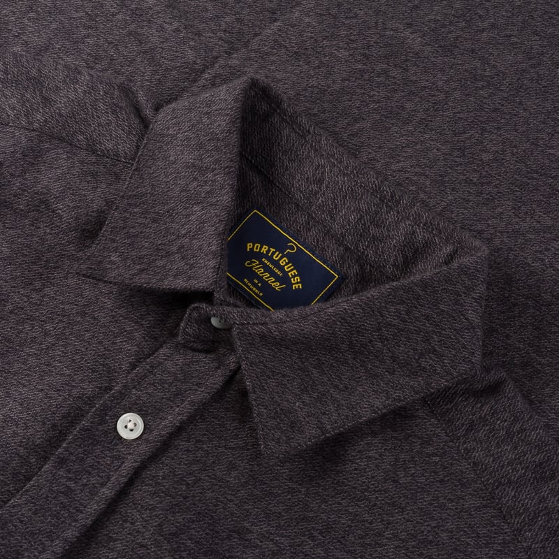 Chemise en coton PORTUGUESE FLANNEL Teca Shirt couleur Grey_detail Chemise en coton PORTUGUESE FLANNEL Teca Shirt couleur Grey_detail