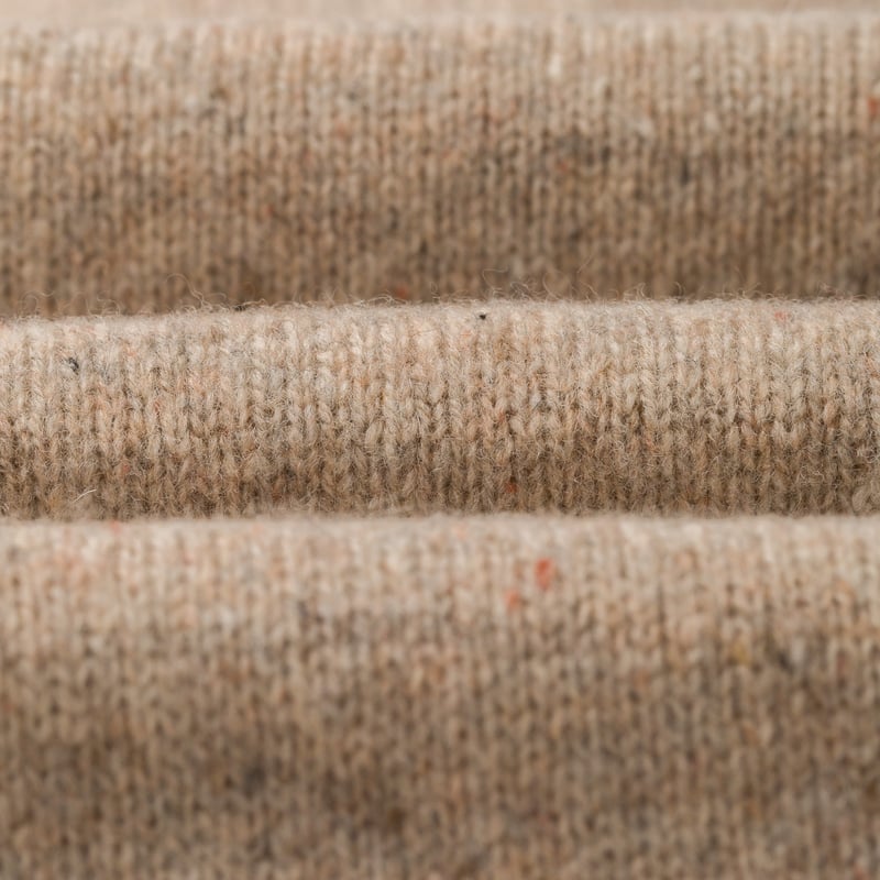 Image-Flâneurs_AW25 BEAMS PLUS  Knit Polo Nep 9G beige détail 2 Image-Flâneurs_AW25 BEAMS PLUS  Knit Polo Nep 9G beige détail 2