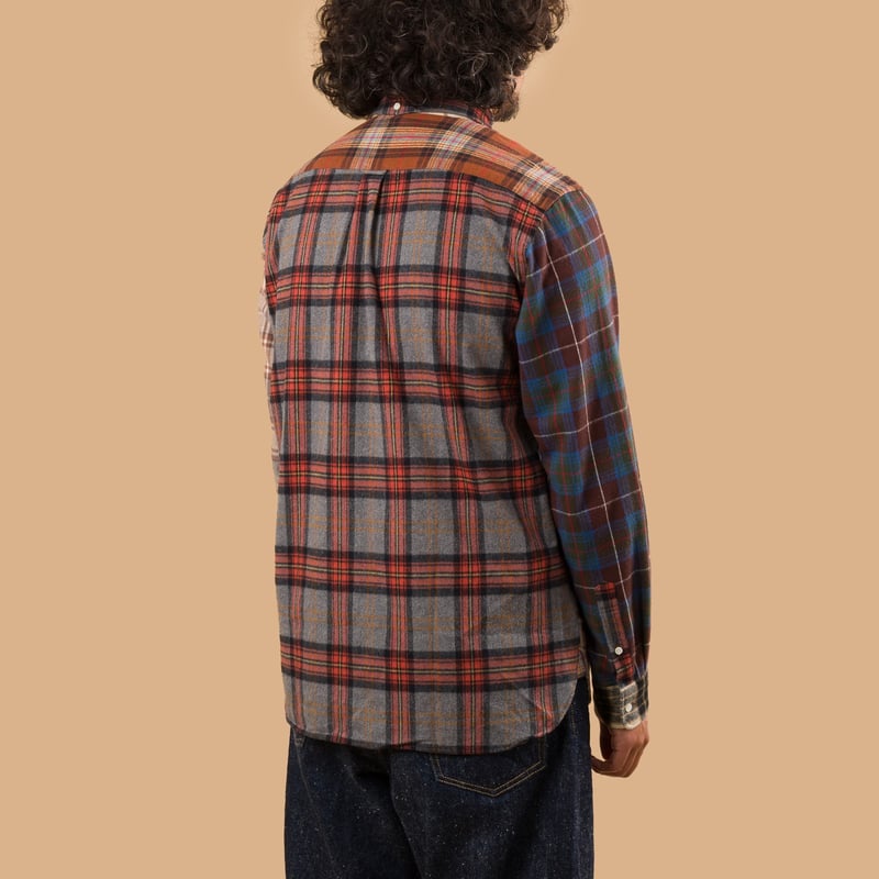 Image-Flâneurs_BEAMS PLUS /  BD Flannel Plaid Panel Brown_de-dos Image-Flâneurs_BEAMS PLUS /  BD Flannel Plaid Panel Brown_de-dos